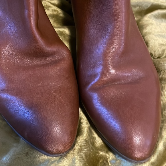 FRYE Judith Zip Bootie 10M Whiskey Leather Side Zip Ankle Boots - Picture 8 of 10